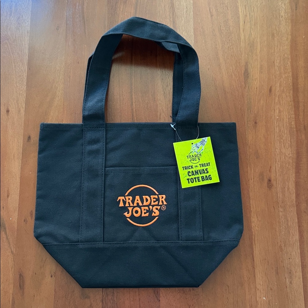 Trader Joe's Mini Black Canvas Tote Bag